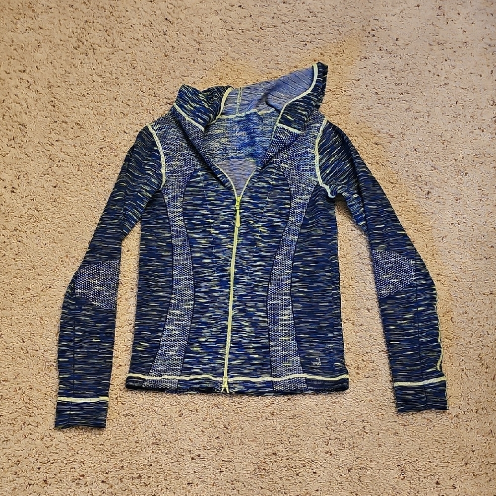 💙💚Soho Sport Blue and Green Zip-Up Hoodie